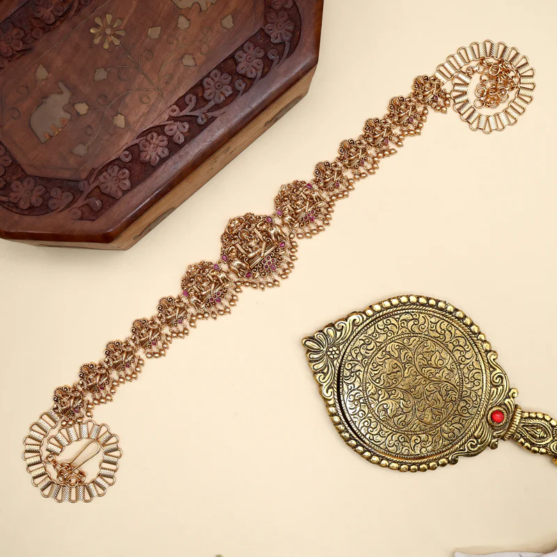 Antique Nagas Premium Kemp Lakshmi Hip Chain